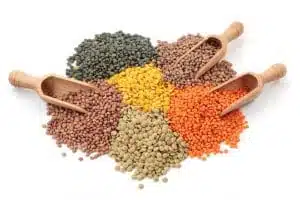 رنگ انواع عدس