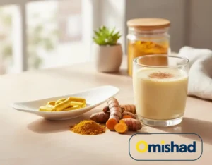پودر و ریشه زردچوبه امیشاد همراه کپسول کورکومین و شیر طلایی