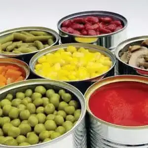 انواع کنسرو سبزیجات و غذاهای آماده امیشاد